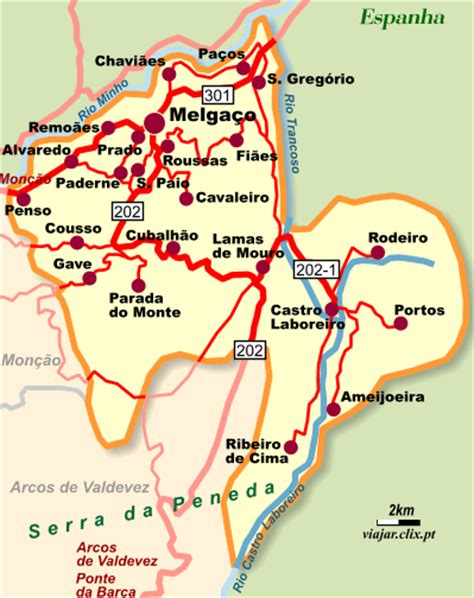 melgaço portugal mapa